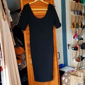 Diane Von furstenberg black Empire short sleeved dressize 12